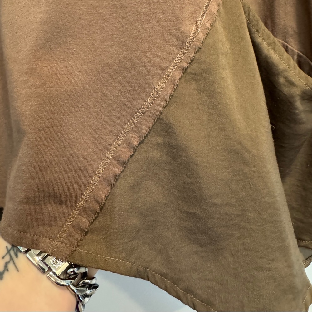 LOGO by Lori Goldstein Size L Lagenlook Tunic Top Asymmetrical Hem Artsy Teacher - Picture 4 of 9